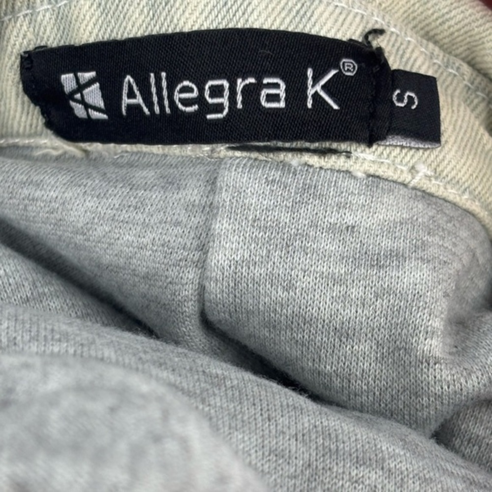 Allegra K Women’s Jean Jacket with Soft Cotton Sleeves & Hood Size S Acid Wash - Picture 9 of 14